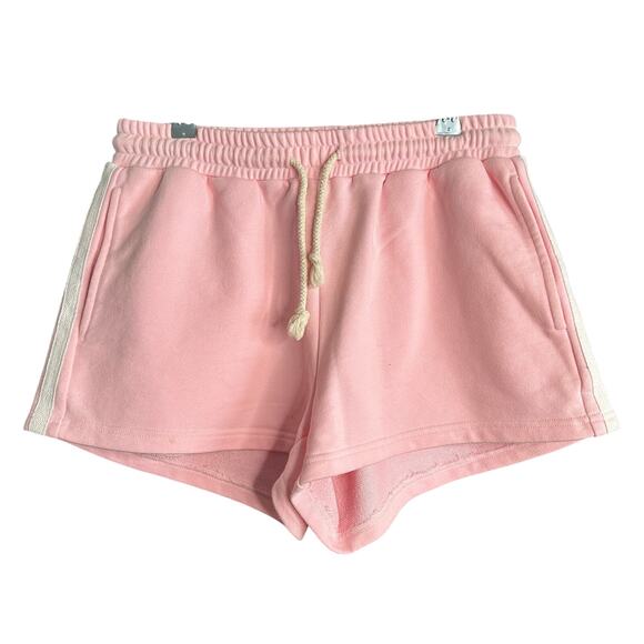 APRES JUNE | Pink French Terry Side stripe Sweat Short 2.5 inch inseam | Small - Picture 1 of 7